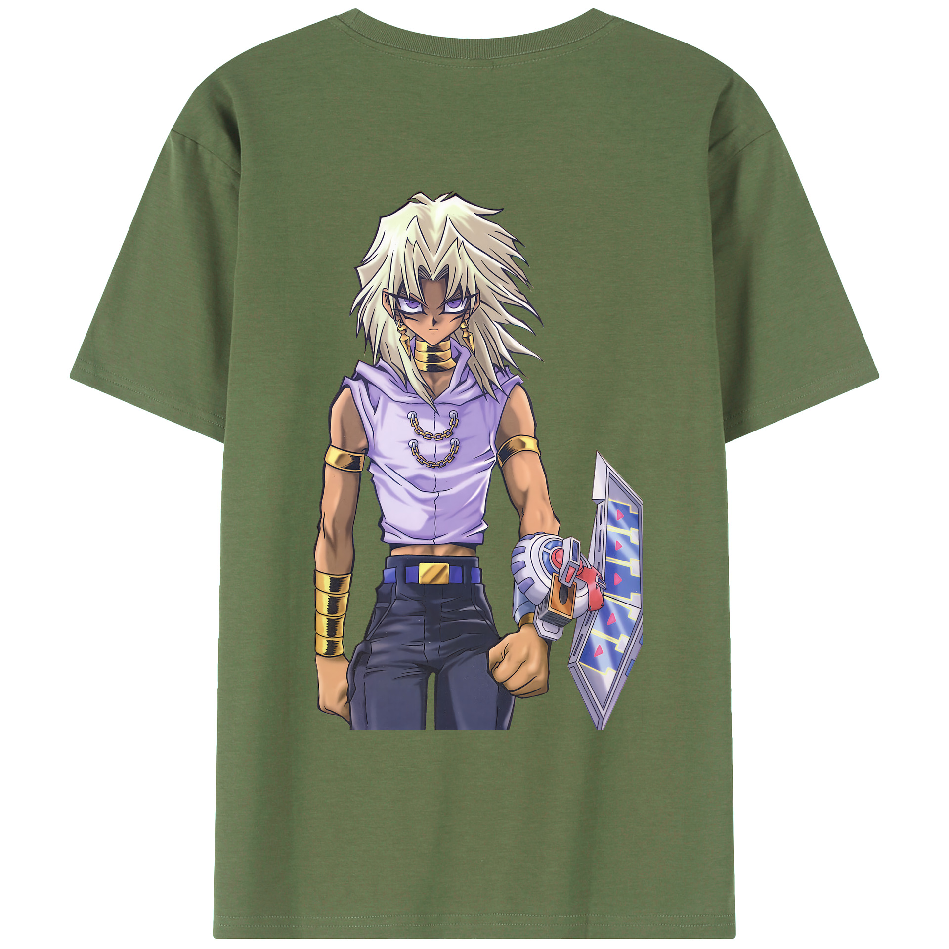 （画像用） 遊☆戯☆王 Yu-Gi-Oh! 綿100％ メンズ半袖Tシャツ（バックプリント） 通気性